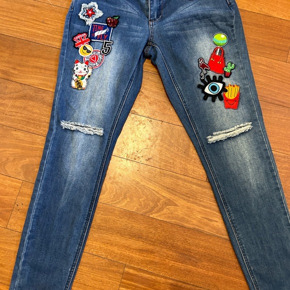 Indigo Rein Denim - Indigo Rein Jeans Y2K Patches Skinny Distressed